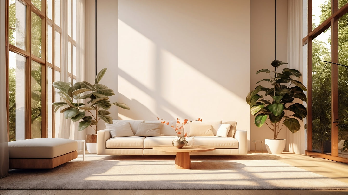 Luxury Minimalist Living Room - Virtual Background Image for Zoom and Teams Meetings